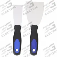 WESTWARD Putty Knife/Scraper Set: 2 Pieces, Bld. Mat. Carbon Steel, Hdl. Mat. Plastic/Rubber (MPN 13A687). Key specifications — attr1004953: WESTWARD; attr1008775: Carbon Steel; attr1017495: Rubber.