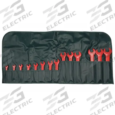 WIHA Open End Wrench Set: Alloy Steel, Natural, 14 Tools - SAE, Single End, Open End Wrench Sets