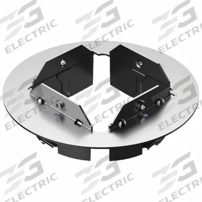 STI Single Kick In Plate: Round, 6.25 in Overall Ht, 6 in Overall Lg, 3 in Overall Wd - Wall Mounting Brackets for Passthrough Devices