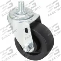APPROVED VENDOR Stem Caster: Swivel, 3 in Wheel Dia., 1 1/4 in Wheel Wd, Polyolefin, 3/4 in Stem Lg (MPN 32J881). Key specifications — Brand: APPROVED VENDOR; Thread Size: 1/2"-13; Roll Up: Swivel.