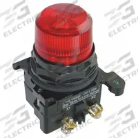 EATON Pilot Light: 30 mm Panel Mounting Size, Red, LED, 24 V AC/DC Max Volt Rating (Supply) (MPN E34FB197LRP24). Key specifications — Series: E34; Brand: EATON; Includes Push-To-Test: No Push-To-Test Included.