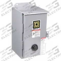 SQUARE D Magnetic Motor Starter: Non-Reversing, 3 Poles, NEMA Size 0, 18 A, 120V AC Coil (MPN 8536SBA2V02S). Key specifications — Brand: SQUARE D; Coil Voltage: 110/120V AC; Phase: Three; Operator: None; Terminal Connection Type: Screw Clamp Terminals; Includes Pilot Light: No; Operator Controls: None; Auxiliary Contacts Included: No Auxiliary Contacts Included.