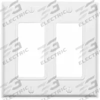 LEVITON Wall Plate: Decorator-Rocker, 2 Gang, White, Std Size (MPN 84409-G4W). Key specifications — Brand: LEVITON; Material: Stainless Steel.