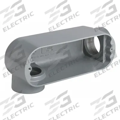 HUBBELL KILLARK Conduit Outlet Body: Aluminum, 3 in Trade Size, LR Body, 173 cu in Body Capacity - LR - 90° Elbow Type