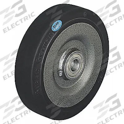 APPROVED VENDOR Caster Wheel: 6 5/16 in Wheel Dia., 2 in Wheel Wd, Rubber, 990 lb Load Rating - Rubber Tread on Steel Core Wheels