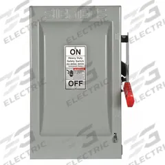 SIEMENS Safety Switch: Fusible, 60 A, Single Phase, 600V AC, Galvanized Steel, Indoor (MPN HF262). Key specifications — Brand: SIEMENS.