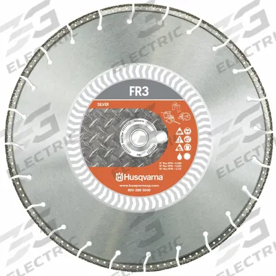 HUSQVARNA Diamond Saw Blade: Concrete/Ductile Iron, 16 in Blade Dia., 1 in Arbor Size - Concrete & Asphalt-Cutting Blades