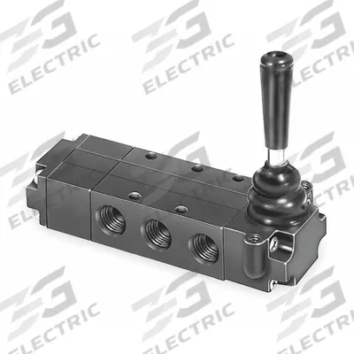 Parker Manual Air Control Valve: DirectAir 4, Four-Way / Three-Position, Lever - Parker Directair 4 Series Manual Air Control Valves