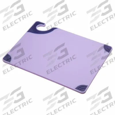 SAN JAMAR Cutting Board: 12 in Overall Lg, 9 in Overall Wd, Purple, Co-Polymer - Saf-T-Grip Cutting Boards
