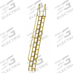 VESTIL Alternating Tread Stairs: 17.5 ft Overall Ht, Steel, 350 lb Load Capacity, Perforated (MPN ATS-14-56). Key specifications — Color: Yellow; Brand: VESTIL.