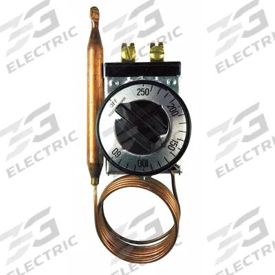 ROBERTSHAW Electric Thermostat: 60°F to 250°F Temp Range, 60 to 250 Dial, 48 in Capillary - Electric Cooking Thermostats