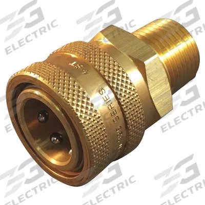 HANSEN Hydraulic Quick Connect Hose Coupling: 1/4 in, Brass, 22.71 lpm Max. Flow Rate - ST Series Hydraulic Quick-Connect Coupling Bodies