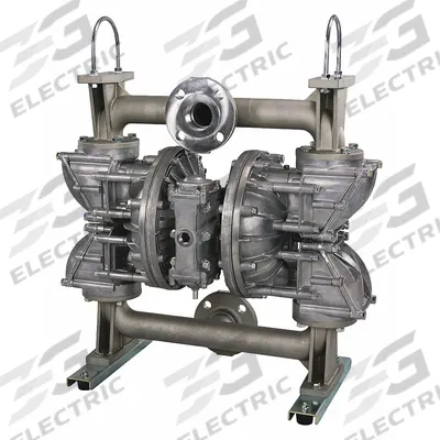 Dayton Double Diaphragm Pump: Aluminum Body, 2 in, Flange Connection with NPT Threads - Aluminum Housing AODD Pumps