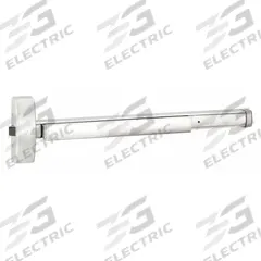 PRECISION Exit Device: 48 in Max Door Wd, Chrome (MPN 3R021031703A626W). Key specifications — Product Type: Exit Device; Brand: PRECISION; Exit Device Type: Rim; Outside Trim Type: Grip; Exit Bar Style: Touchbar; ADA Compliant: Yes.