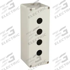 SCHNEIDER ELECTRIC Push Button Enclosure: 22mm, 4 Holes, Cast Zinc, NEMA 13/4 (MPN XAPG49504). Key specifications — Brand: SCHNEIDER; Environments & Applications: Oil-Tight and Dust-Tight.