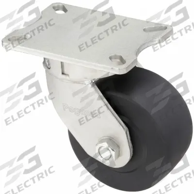 APPROVED VENDOR Plate Caster: Corrosion-Resistant, Swivel, Nylon, 6 in Wheel Dia - Heavy-Duty General-Purpose Kingpinless Plate Casters