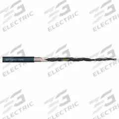 CHAINFLEX Control Cable: 18 AWG, 7 Conductors, Order by the Foot, TPR Jacket, 1,000 V (MPN CF10-UL-07-07). Key specifications — Conductor Material: Copper; Conductor Configuration: Single; Minimum Bend Radius Factor - Fixed: 3 x OD; Minimum Bend Radius Factor - Flexible: 4 x OD; Includes Ground: Yes; Minimum Bend Radius Factor - E-Chain: 5 x OD; Resistance Properties: Bending Resistance; Standards: IEC 60332-1-2.