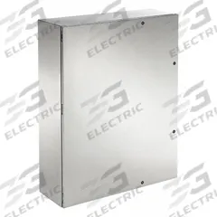HOFFMAN Enclosure: 304 Stainless Steel, 36 in x 36 in x 12 in, NEMA 12/3R/4/4X, Solid Cover, Hinged (MPN CSD363612SSR). Key specifications — Brand: HOFFMAN; Closure Method: 1/4-Turn Latch; Enclosure Material: 304 Stainless Steel; Knockouts: Not Included.