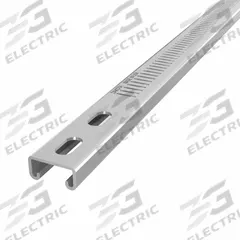 Strut Channel: Steel, Pre-Galvanized Zinc, 12 ga Gauge, Perforated Slot, 8 mm Slot Spacing (MPN DS-SS131612-30-PG/10). Key specifications — Material: Steel; Color: Gray; Finish: Pre-Galvanized Zinc; Slot Type: Narrow Slotted; Brand: DAKOTA SYSTEMS.