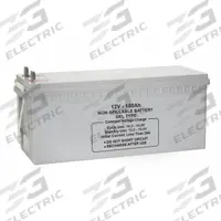 APPROVED VENDOR Sealed Lead Acid Battery: 12V DC, 180 Ah Capacity, 8.43 in Ht, 8.11 in Wd, ABS (MPN 47047). Key specifications — Terminal Connection: Tab with 0.315 in Bolt Hole; Battery Cycle Type: Dual Purpose; Brand: APPROVED VENDOR; Housing Material: ABS.