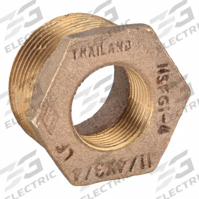 APPROVED VENDOR Metal Pipe Straight: Straight, 1 1/4 in x 3/4 in, Class 125, None Brass - Threaded Low-Pressure Pipe Fittings for Potable Water