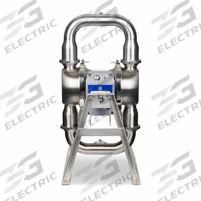 GRACO Electric Diaphragm Pump: Stainless Steel Body, Three Phase, 380-480V AC - FDA-Compliant EODD Pumps