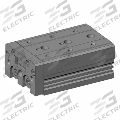 SMC Air Slide Table: 50 mm Stroke Lg, 20 mm Bore Dia, Mfr Part # MXS20-50, MXS Series - Pneumatic Slide Tables
