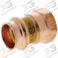 NIBCO Crimp Adapter Fitting: Straight, 1/2 in CTS x 1/2 in CTS x 1/2 in Pipe size, Press-fit x FNPT (MPN 9024650HPC). Key specifications — Brand: NIBCO; Broad - Material for Bullet: Copper Or Bronze; Brand - Broad: NIBCO.