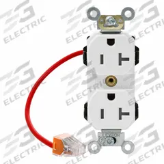 LEVITON Plugs and Receptacles: Duplex, 5-20, White, 125V AC, 20 A, 2 Pole / 3 Wire (MPN M5362-SCW)