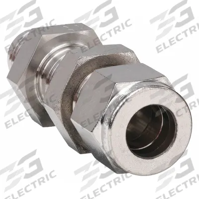 PARKER Compression Fitting Adapter: 1/2 in OD x 1/2 in OD Fitting Size - Double-Ferrule Stainless Steel Fittings