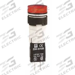 SCHNEIDER ELECTRIC Pilot Light: 16 mm Panel Mounting Size, Red, LED, XB6 Series (MPN XB6AV4GB). Key specifications — Series: XB6; Brand: SCHNEIDER; Includes Push-To-Test: No Push-To-Test Included.