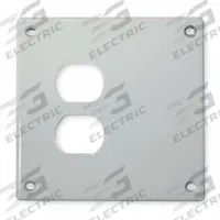 HUBBELL Wall Plate: Combo, 2 Gang, White, Std Size (MPN SWP813). Key specifications — Brand: HUBBELL; Material: Steel.