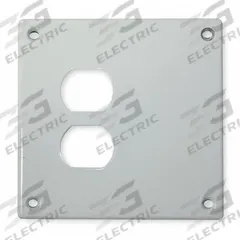 HUBBELL Wall Plate: Combo, 2 Gang, White, Std Size (MPN SWP813). Key specifications — Brand: HUBBELL; Material: Steel.