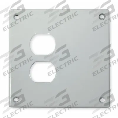 HUBBELL Wall Plate: Combo, 2 Gang, White - Combination Wall Plates