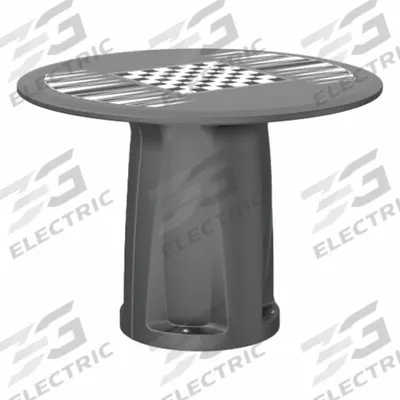 CORTECH Table: 28 in Overall Ht, 42 in Overall Dia, Game Top Included, Ballast Accepted - Cylinder Base Tables