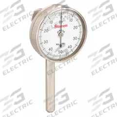 STARRETT Back Plunger Dial Indicator: 0 in to 0.2 in, Inch, Mechanical, 0-50-0 Dial Reading (MPN 196B5). Key specifications — attr1184168: 196B5; attr1184178: 0-50-0; attr1184223: STARRETT; attr1200883: Back Plunger Dial Indicator; attr1184179: Mechanical.
