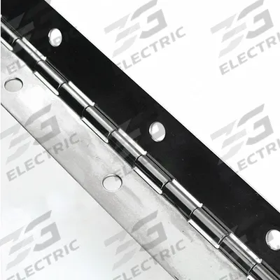 MONROE PMP Piano Hinge: Stainless Steel, 48 in Leaf Ht, 3 in Leaf Wd - Full Surface-Mount Piano Hinges