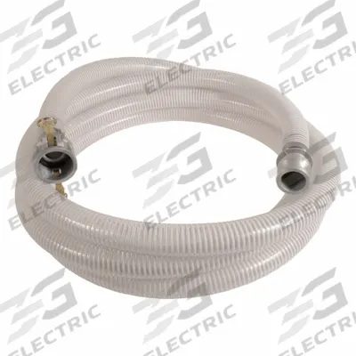 APPROVED VENDOR Suction and Discharge Hose: 1 1/4 in Hose Inside Dia., 90 psi, Clear/White - PVC Water Suction & Discharge Hose Assemblies with PVC Helix Reinforcement