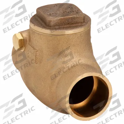 MILWAUKEE VALVE Swing Check Valve: Swing, Inline Valve Body, 1 1/4 in Pipe Size, Sweat x Sweat - Bronze Inline Swing Check Valves