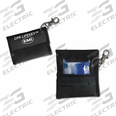EMI Lifekey: 1 People Served, Adult/Child/Infant, Disposable - CPR Face Shield Keychain Kits