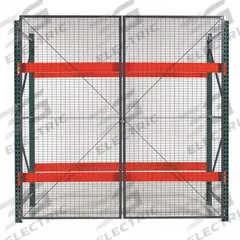 WIRECRAFTERS Door Kit: 1 Bays, 96 in x 1 1/4 in x 144 in, 10 ga, Steel, Powder Coated, Gray (MPN RDH812). Key specifications — attr36337: WIRECRAFTERS; attr37658: Steel; attr37662: (2) Bi-Parting Doors; attr37663: Yes; attr37664: Powder Coated; attr37667: Gray.