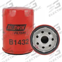 BALDWIN FILTERS Oil Filter: B1432, LF16104, 13/16"-16 Thread Size, 4 1/8 in Overall Ht, Oil, Spin-On. Key specifications — Baldwin Interchange: B1432; FleetGuard Interchange: LF16104; Brand: BALDWIN FILTERS; Compatible Vehicle Make: Chevrolet; Includes: Anti-Drainback Valve; Media Material: Cellulose.