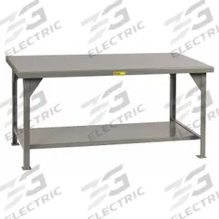 LITTLE GIANT Workbench: Fixed Ht, Steel, 60 in x 36 in, 10,000 lb Overall Load Capacity, Gray (MPN WW-3660). Key specifications — Brand: LITTLE GIANT.