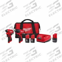 MILWAUKEE Tool Combination Kit: 2 Tools, Drill/Driver/Impact Driver, 12 V DC Volt, Battery Included (MPN 3494-22, 48-11-2425). Key specifications — attr1176460: Drill/Driver.