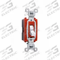 PASS & SEYMOUR Wall Switch: Toggle Switch, Single Pole, Maintained, White, 120/277V AC, 20 A (MPN CS20AC1W). Key specifications — Brand: PASS & SEYMOUR; Illuminated: No; Voltage Rating: 120/277V AC.