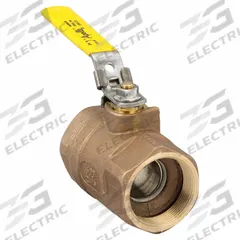 APOLLO Manual Two-Way Ball Valve: 2 in, Bronze, Straight, FNPT x FNPT, 600 psi Max. Pressure (CWP) (MPN 7010827). Key specifications — Brand: APOLLO; Handle: Locking Lever.