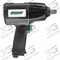 SPEEDAIRE Air Impact Wrench: Full-Size, 1/2 in Drive, Pistol-Grip, Square, Std, Friction Ring (MPN 21AA58). Key specifications — attr1321013: NPT; attr1321019: Full-Size; attr1321030: SPEEDAIRE; attr1321012: Standard; attr1321025: Square.