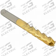 APPROVED VENDOR Ball End Mill: Carbide, TiN Coated, 4 Flute, 3/4" Mill Dia, 1-1/2" LOC, 6" OAL (MPN 229-001085A)