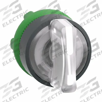 SCHNEIDER Short-Handled Selector Switch: 22 mm Panel Mount Size, 3 Positions - Illuminated Selector-Switch Operators