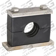 BEHRINGER PIPE SYSTEMS Vibration-Dampening Beta Clamp: Ribbed Bore, 304 Stainless Steel Clamp (MPN SHT41050-PP)